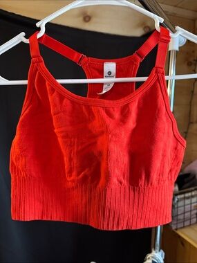 90 Degree By Reflex Red Seamless Sports Bralette
